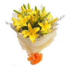 Yellow lilies bouquet Yellow lilies bouquet