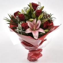 Red Roses with White Lilies Bouquet Red Roses with White Lilies Bouquet
